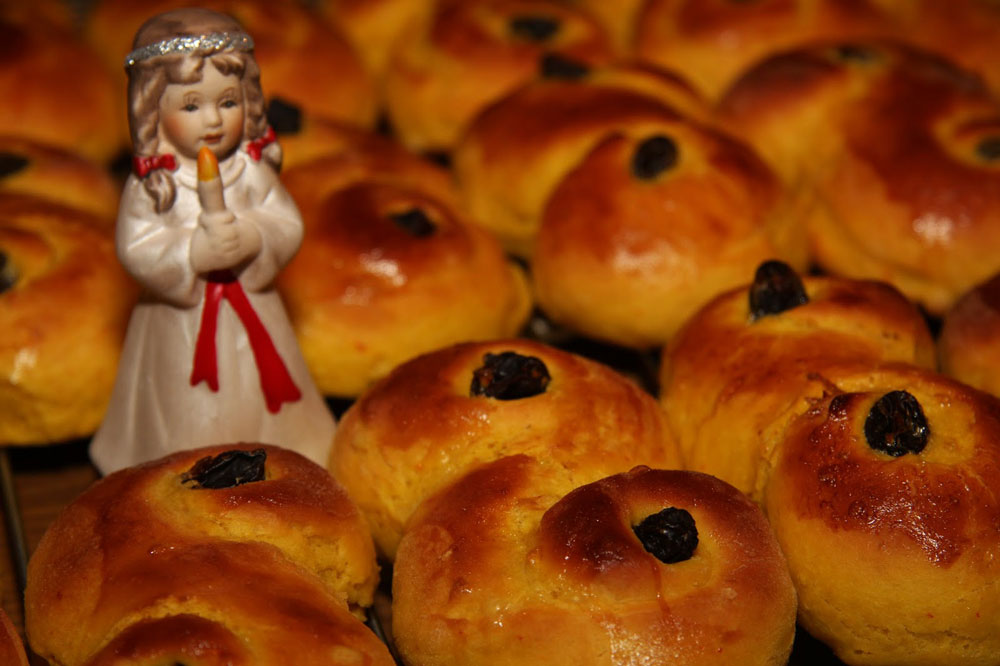 Ett gäng lussebullar