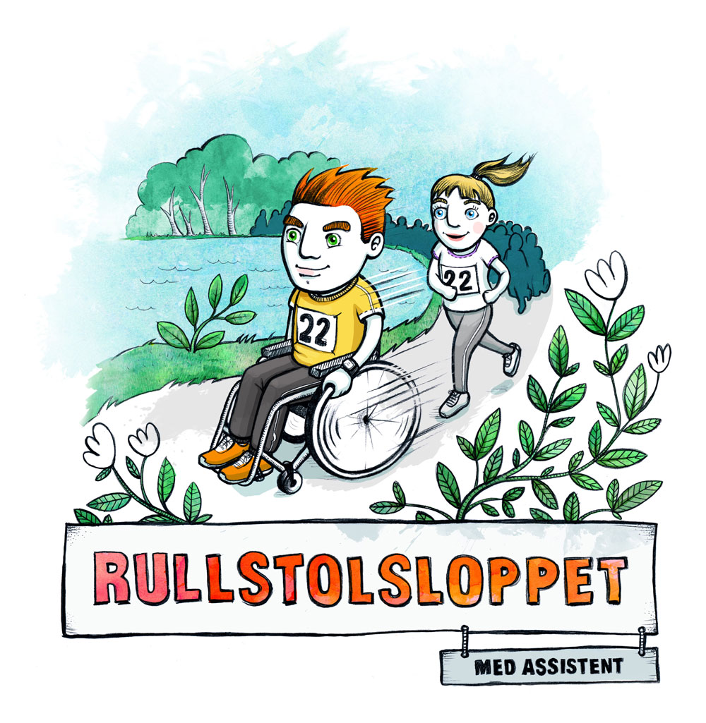 Rullstolsloppet illustrerad poster